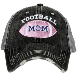 Football mom hats Embroidered distressed womens sports trucker caps