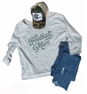 Football Mom Off-The-Shoulder Sweatshirt