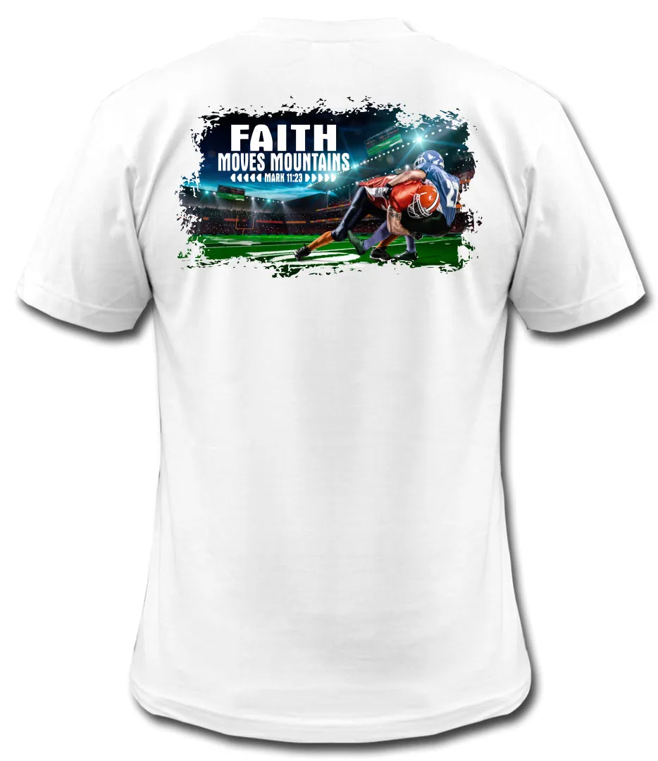 Football "Faith Moves Mountains" Tee