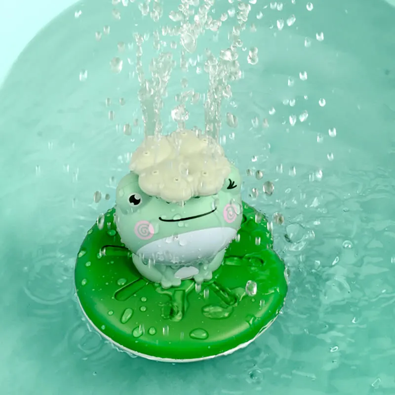 Frog Electric Spray Water Floating Rotation Bath Toys