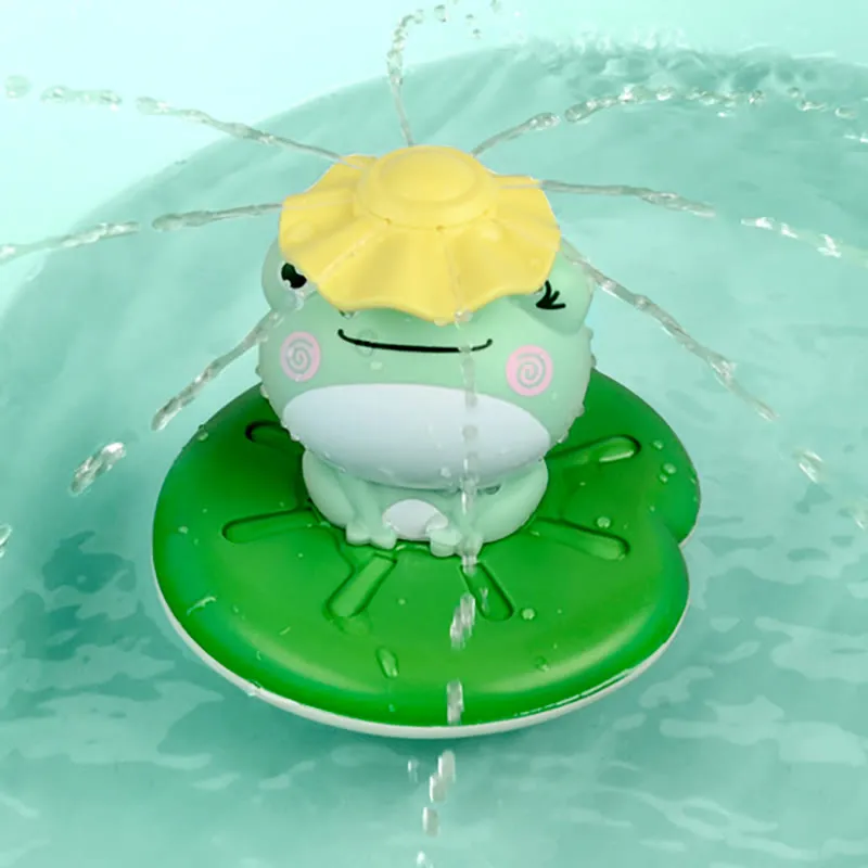 Frog Electric Spray Water Floating Rotation Bath Toys