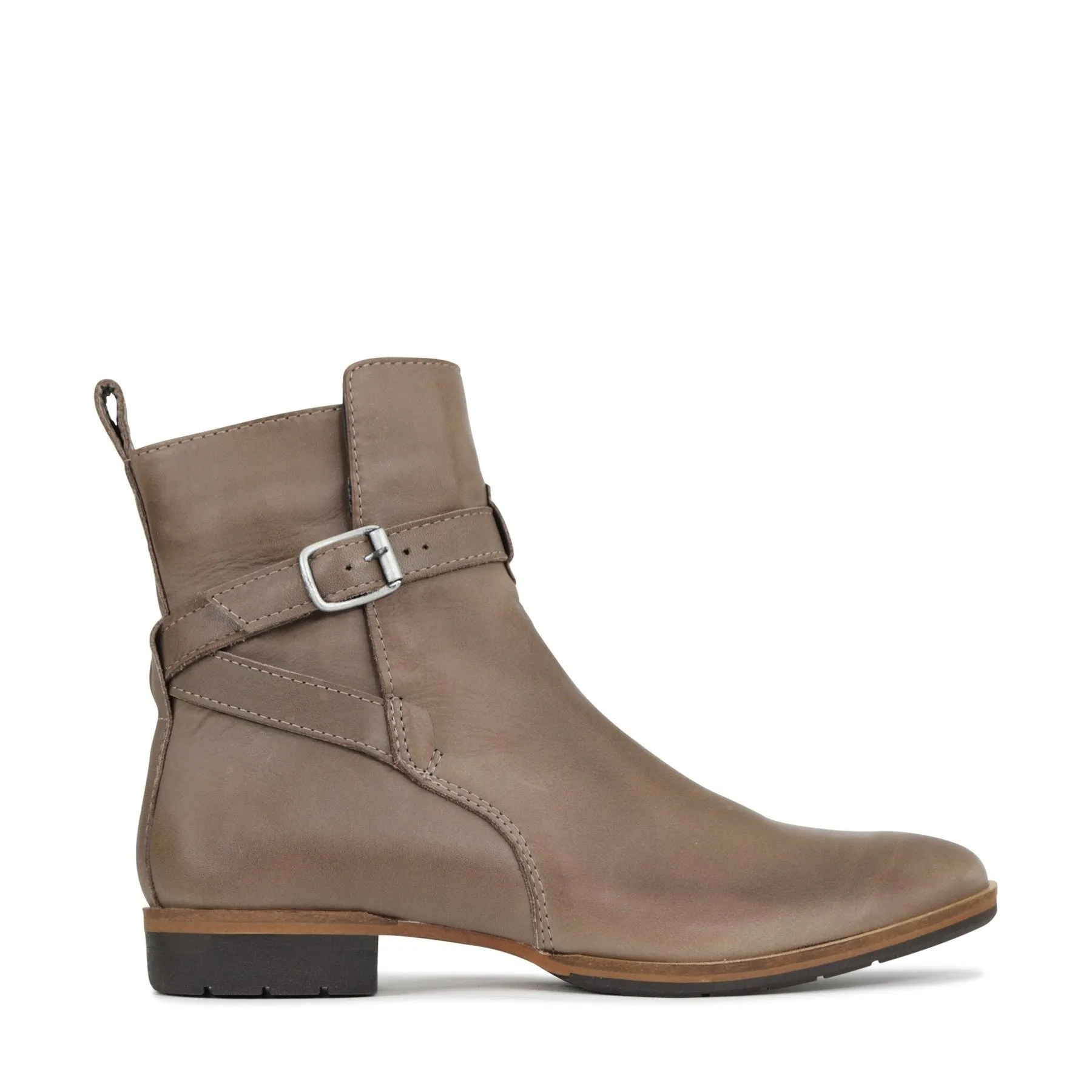 GABBI BUCKLE ANKLE BOOTS LEATHER