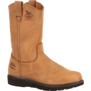 Georgia G4432 Men's 11" Farm and Ranch Wellington Pull On Wedge Sole Boot (SHOP IN-STORES TOO)