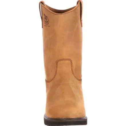 Georgia G4432 Men's 11" Farm and Ranch Wellington Pull On Wedge Sole Boot (SHOP IN-STORES TOO)