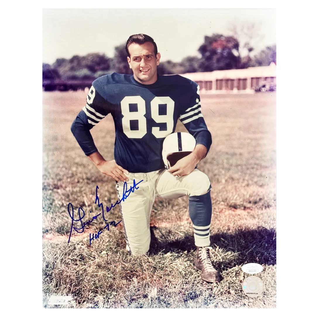 Gino Marchetti Signed HOF 72 Inscription Pose 2 Football 11x14 Photo (JSA)