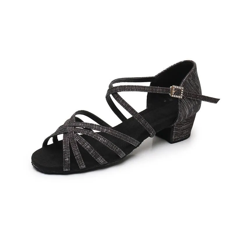 Girls  Satin Heels Latin With Buckle Dance Shoes/Ballroom Shoes