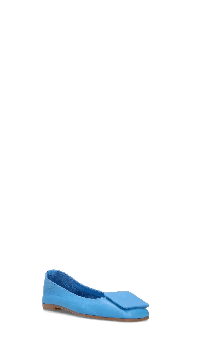 GLORIA SHOES Ballerina donna blu in pelle