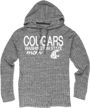 Gray Coug Mom Ribbed Hacci Hoodie