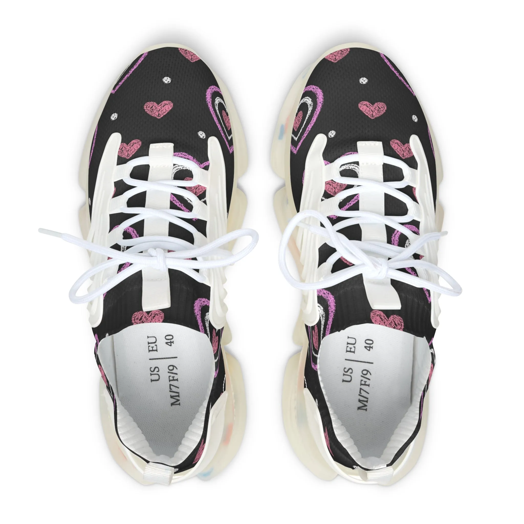 Heart Chalk Women's Mesh Sneakers