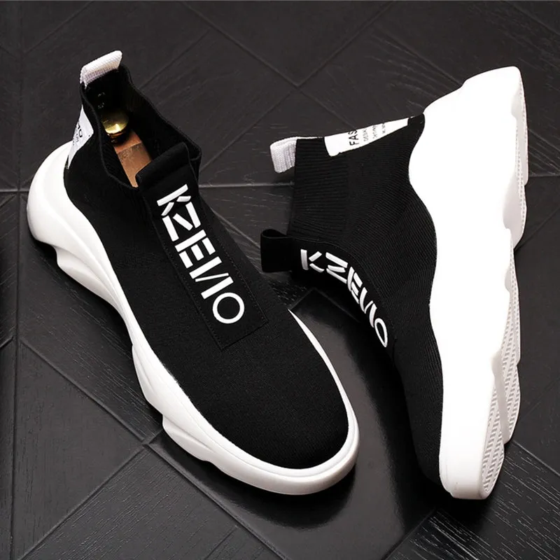 High Sock Breathable Printed Sneakers