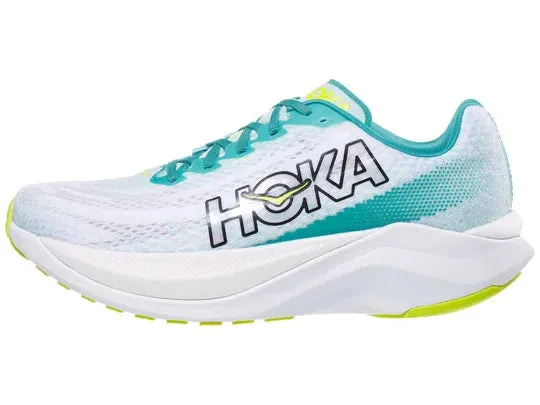 Hoka | Mach X | Men's | White/Blue Glass