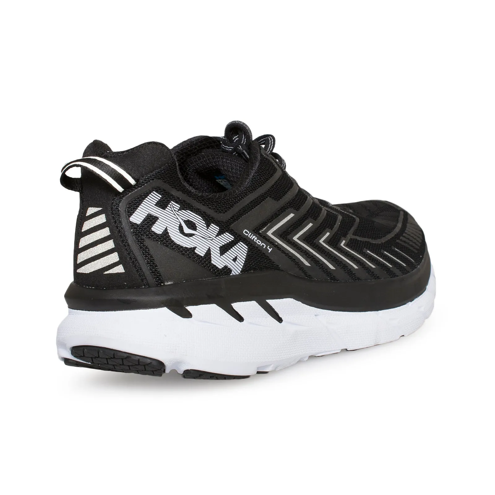 Hoka One One Clifton 4 Black / White Running Shoes - Men's