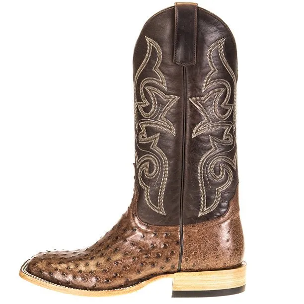 Horse Power Men's Top Hand Kango Full Quill Ostrich Chocolate Boot