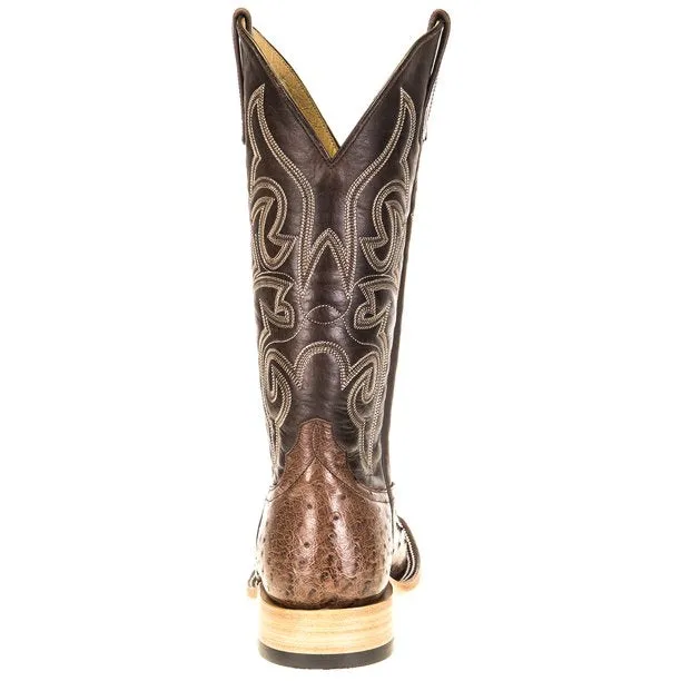 Horse Power Men's Top Hand Kango Full Quill Ostrich Chocolate Boot