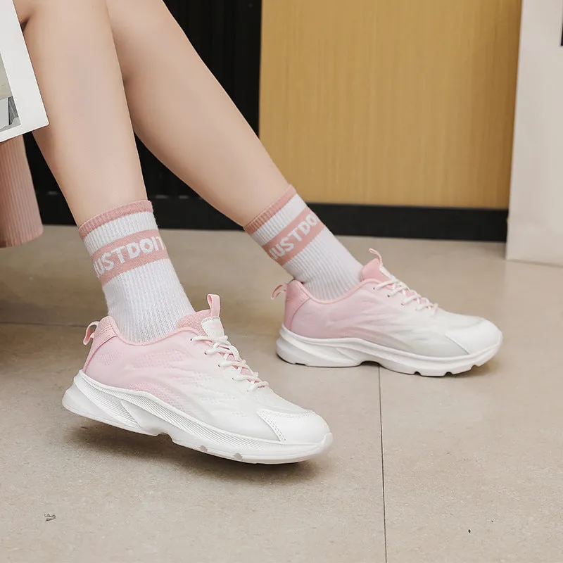 ikearlax Factory Direct Sales  New Breathable All-Match Mesh Running Shoes Jinjiang Sneaker Women's Light White Shoes