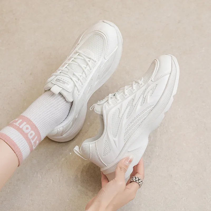 ikearlax Factory Direct Sales  New Breathable All-Match Mesh Running Shoes Jinjiang Sneaker Women's Light White Shoes