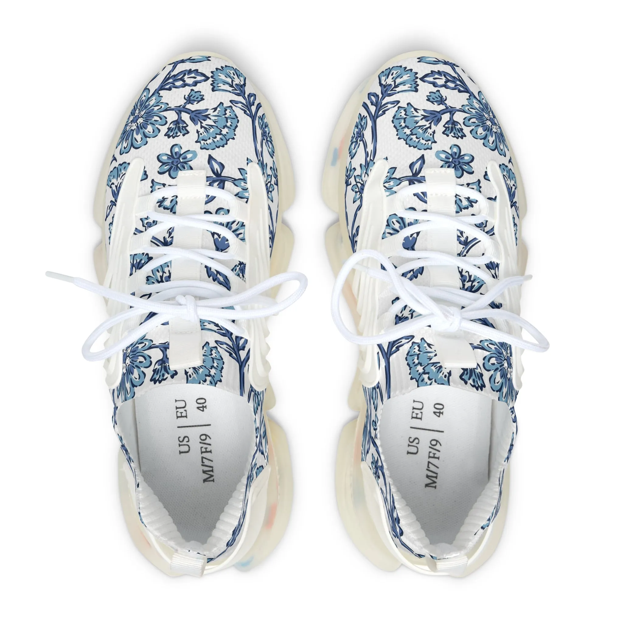 Jacobean Floral Leaf Women's Mesh Sneakers