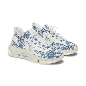 Jacobean Floral Leaf Women's Mesh Sneakers