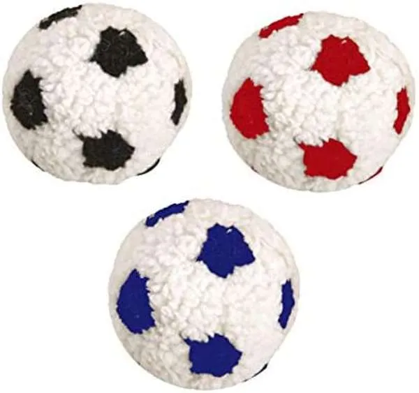 James & Steel Plush Berber Football With Squeak 23cm