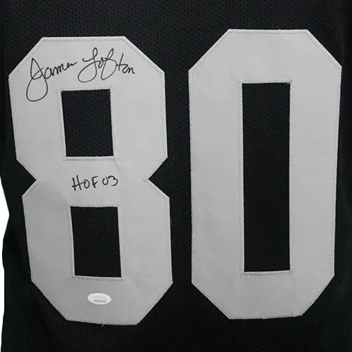 James Lofton Autographed pro style Football Jersey Black (Beckett) HOF Inscription Included