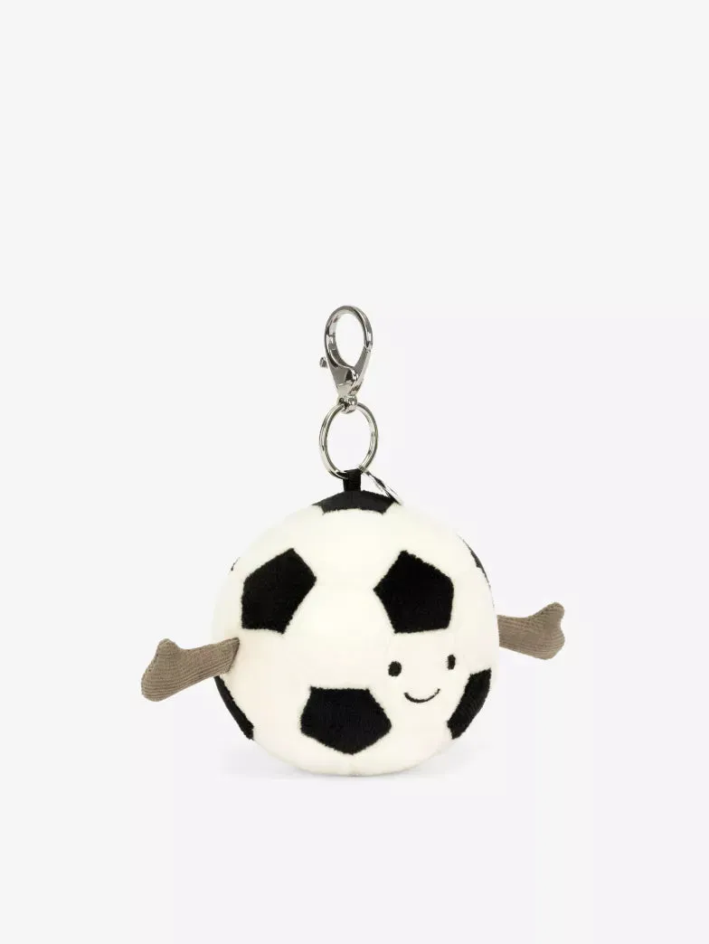 Jellycat Amuseable Sports Football woven bag charm