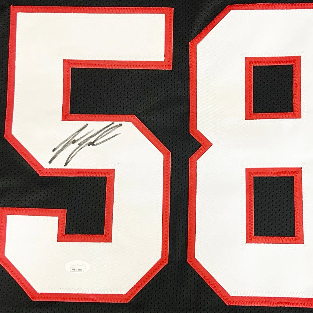 Jessie Tuggle Signed Atlanta Black Football Jersey (JSA)