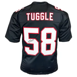 Jessie Tuggle Signed Atlanta Black Football Jersey (JSA)