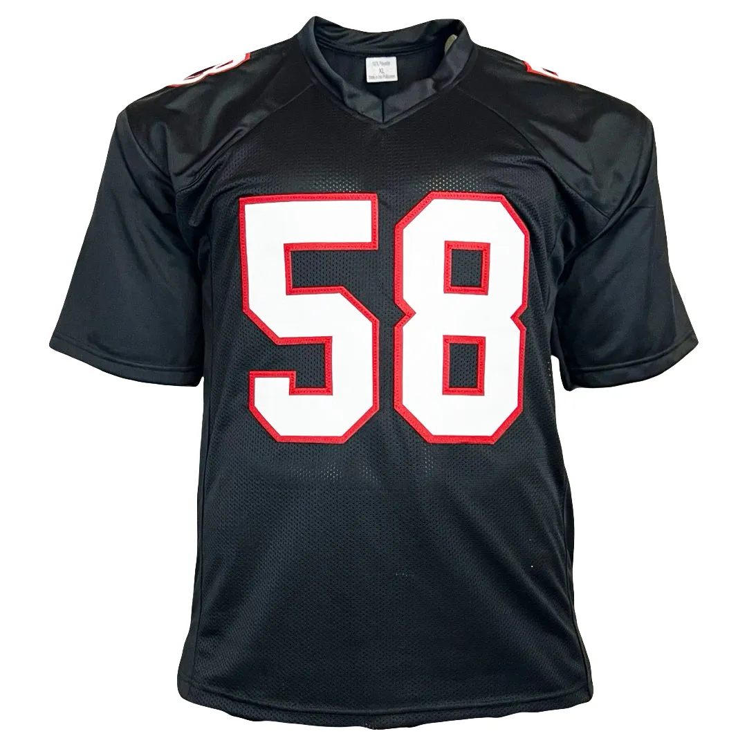 Jessie Tuggle Signed Atlanta Black Football Jersey (JSA)