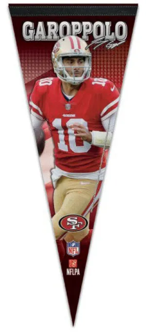 Jimmy Garoppolo San Francisco 49ers Signature Series Premium Felt NFL Collector's Pennant - Wincraft