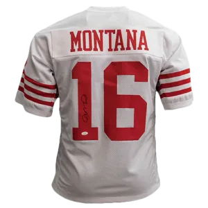 Joe Montana Autographed Pro Style Football Jersey White  (Beckett)