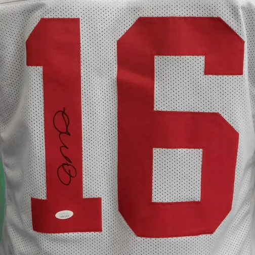 Joe Montana Autographed Pro Style Football Jersey White  (Beckett)