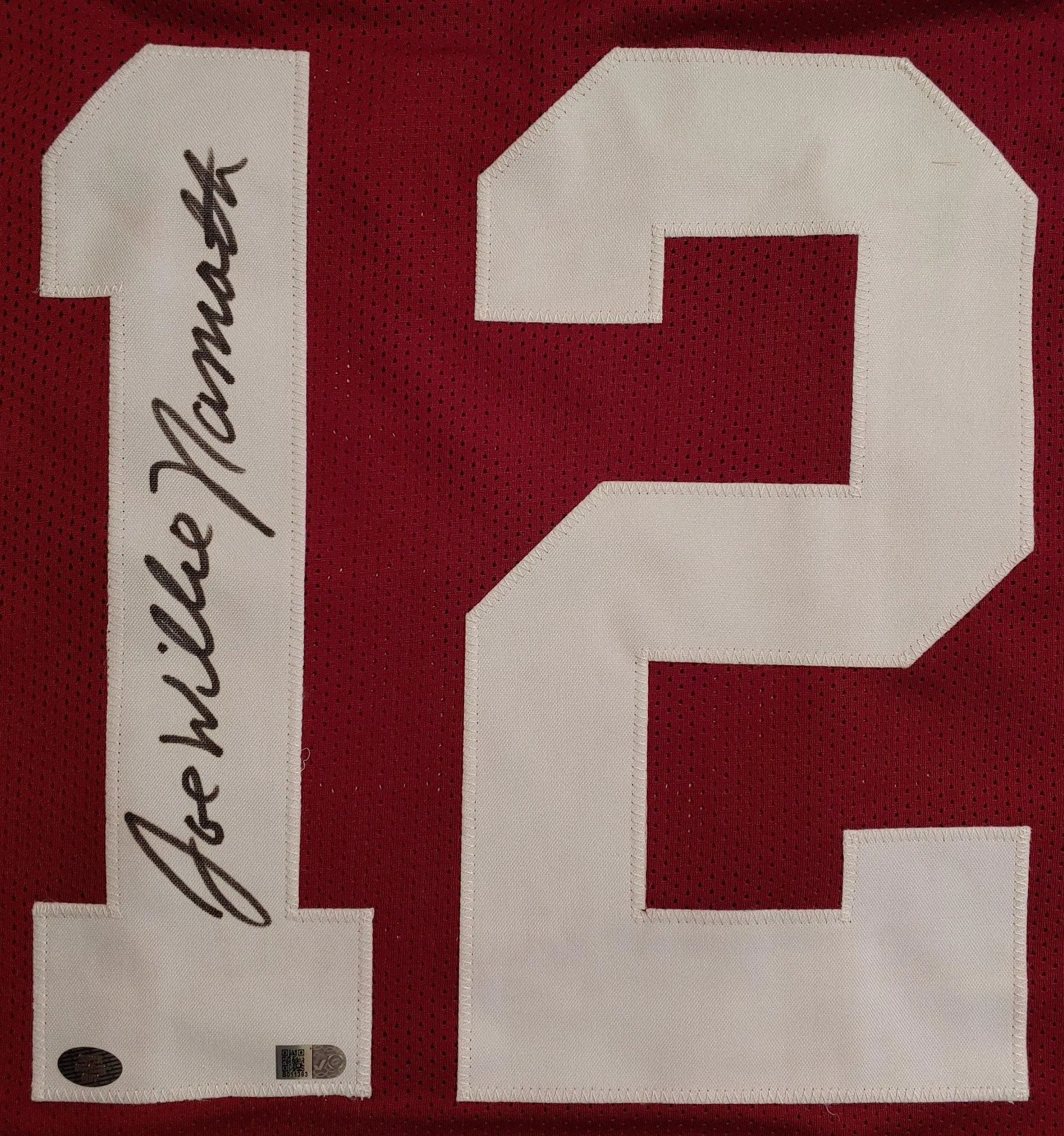 Joe Namath Signed Alabama Crimson Tide STATS Jersey (JSA & Namath Holo)