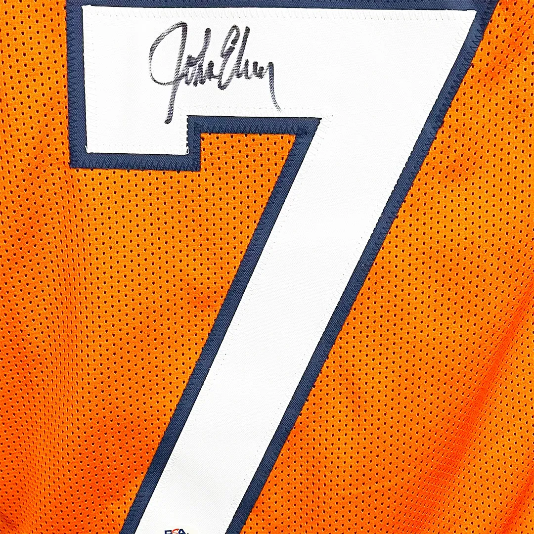 John Elway Signed Denver Orange Football Jersey (PSA)