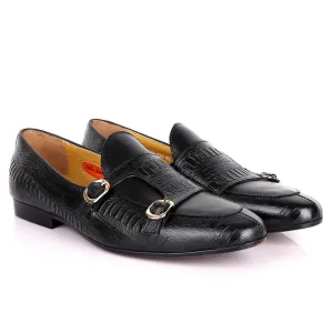 John Foster Double Monk Croc Designed  Men's shoes