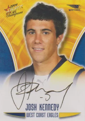 Josh Kennedy, Gold Foil Signature, 2009 Select AFL Champions