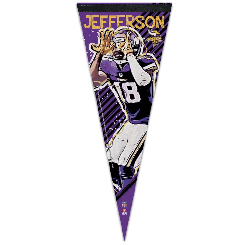 Justin Jefferson Griddy Minnesota Vikings Premium Player Pennant