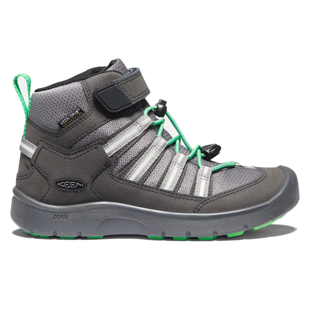 Keen Boy's Hikeport II Sport Waterproof Boot Black/Irish Green (Sizes 9-13)