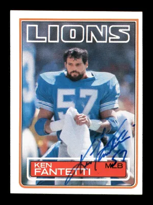 Ken Fantetti Autographed 1983 Topps Card #64 Detroit Lions SKU #176114