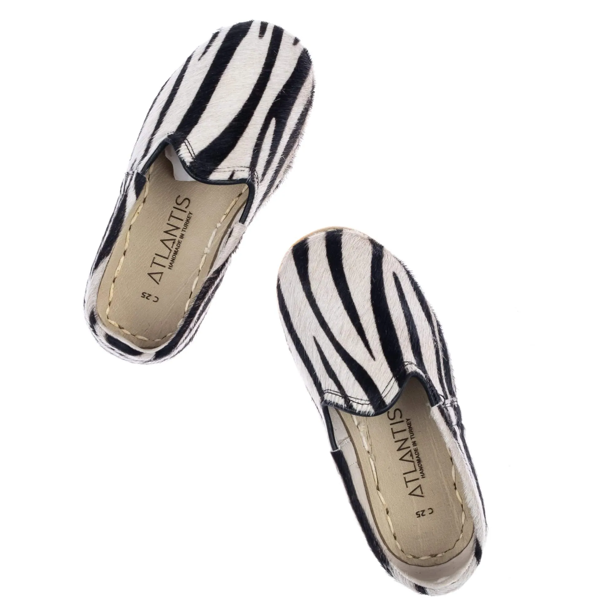 Kids Zebra Leather Shoes