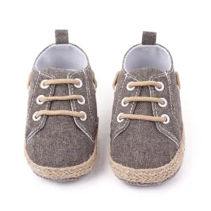 Lace Up Baby Sneakers Brown