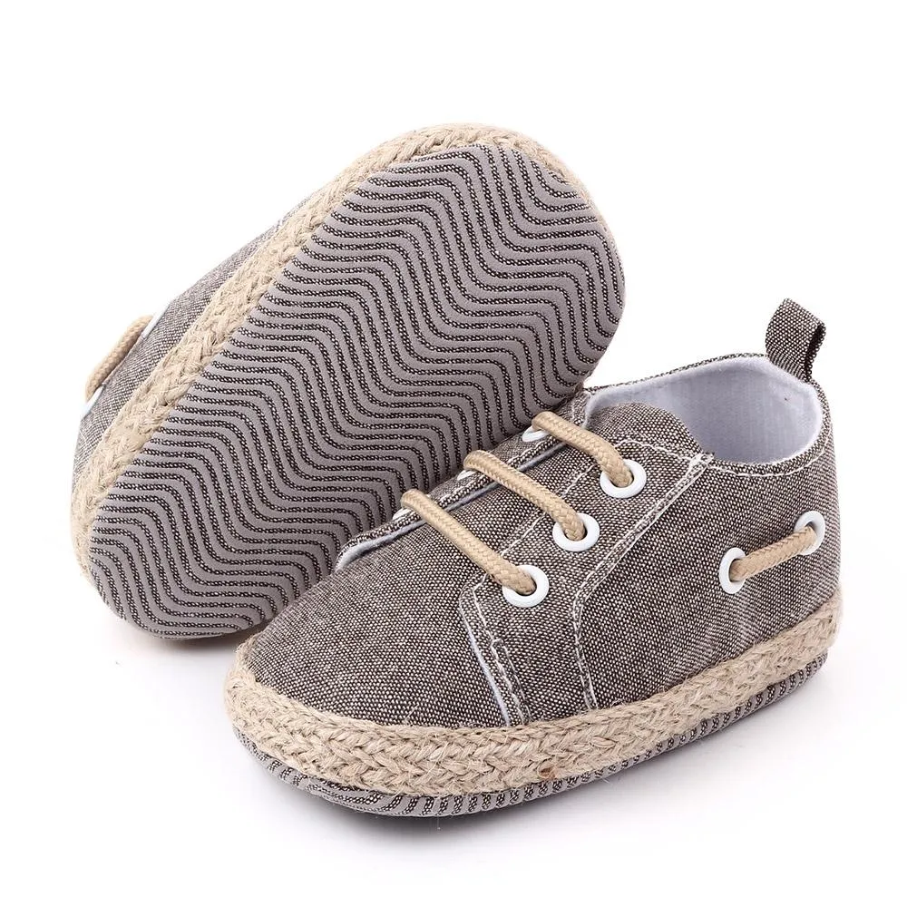 Lace Up Baby Sneakers Brown