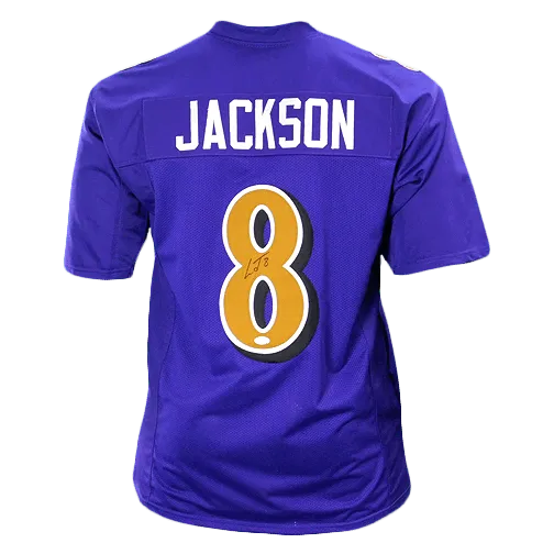 Lamar Jackson Signed Pro Edition Color Rush Football Jersey (JSA)