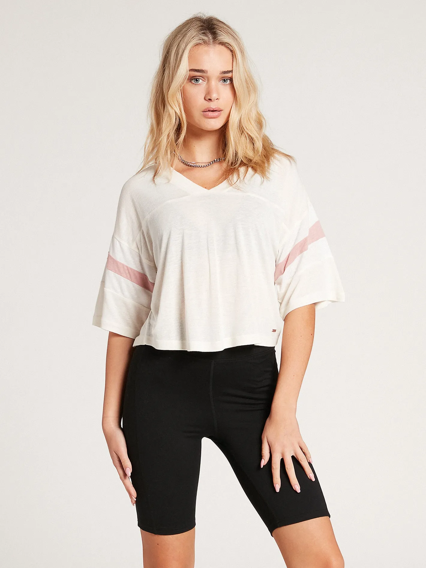 Lived In Lounge Cropped Short Sleeve Tee - Cloud