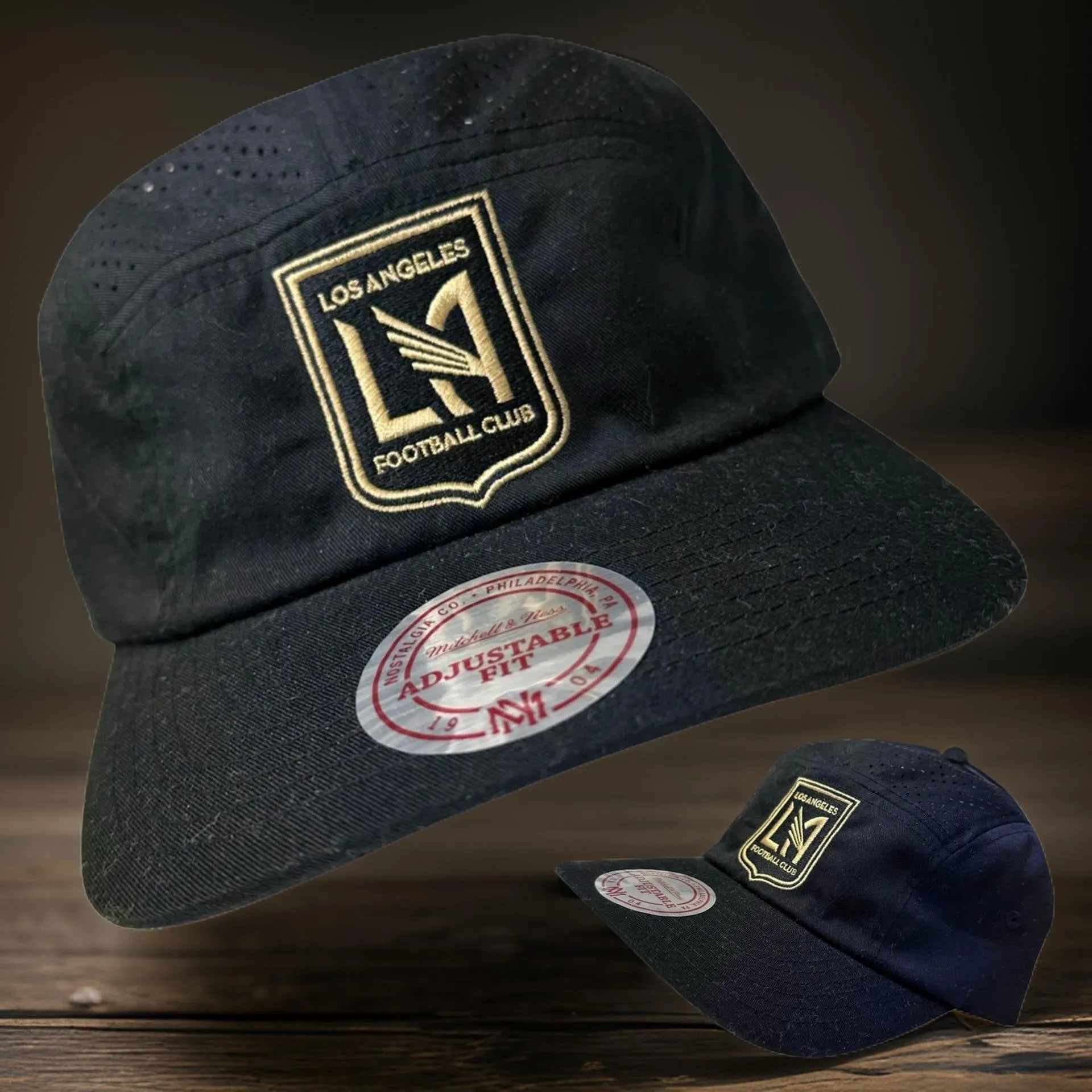 *Los Angeles Football Club* soft shell buckleback hat by Mitchell & Ness