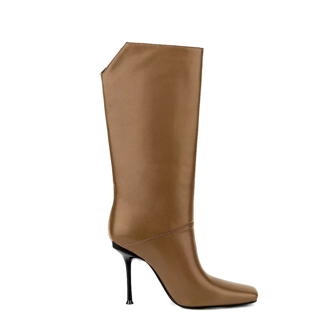 LuxeFrost Winter Chic High Heel Boots