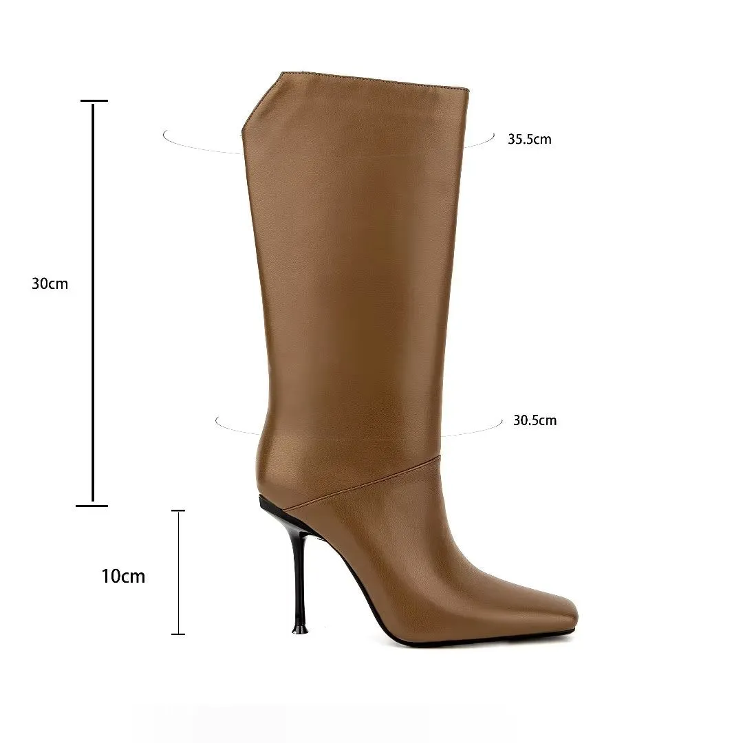 LuxeFrost Winter Chic High Heel Boots