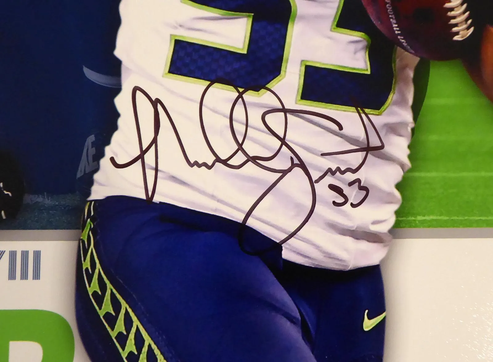 Malcolm Smith Autographed 13x14.5 Photo Seattle Seahawks Super Bowl XLVIII Fanatics Holo Stock #177454