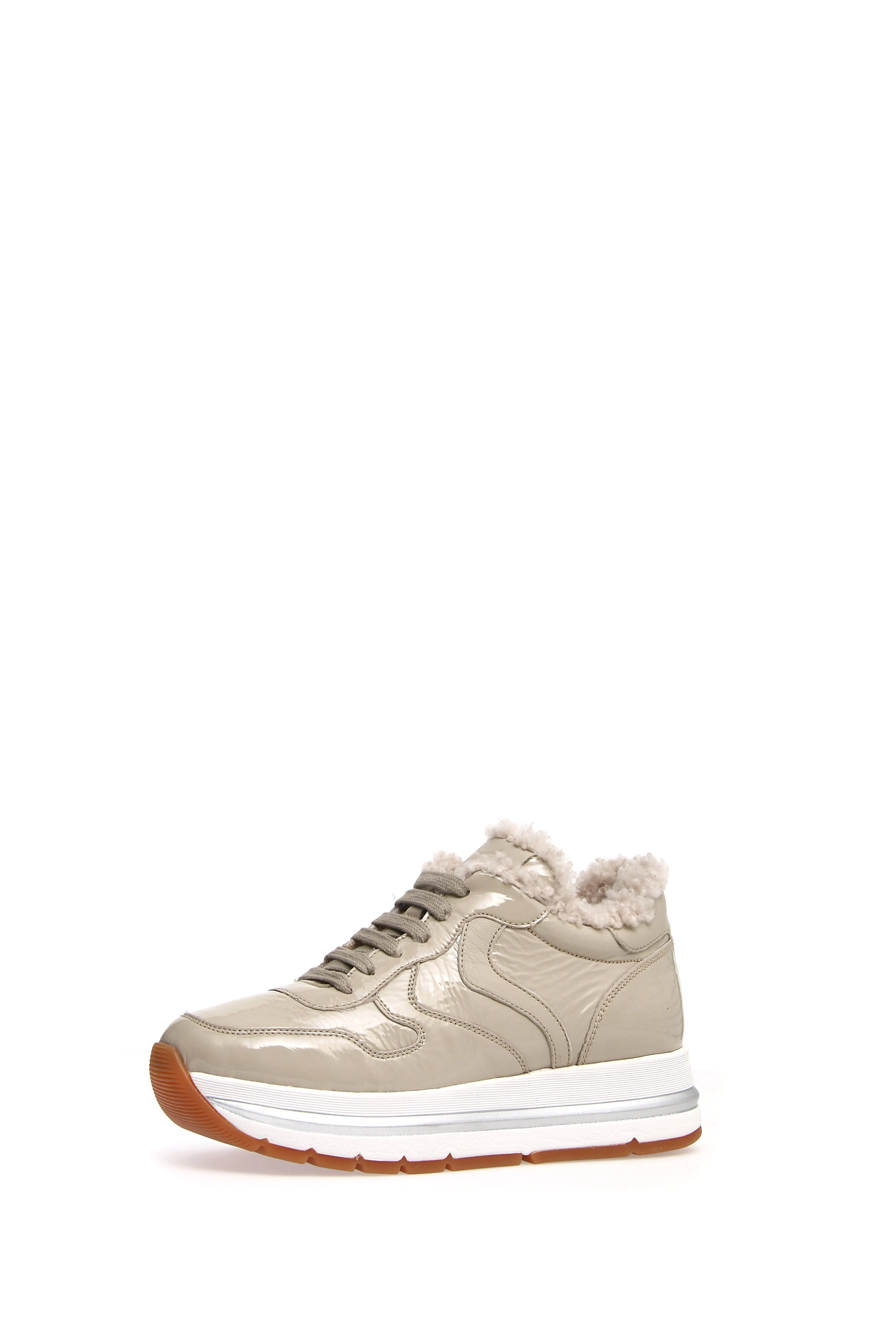 Maran Fur Beige Chunky Sneakers