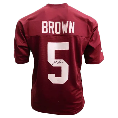 Marquise Brown Autographed Maroon College Football Jersey (JSA)