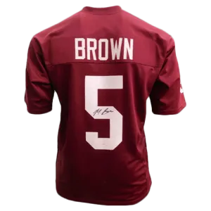 Marquise Brown Autographed Maroon College Football Jersey (JSA)